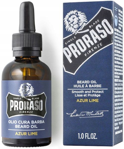 PRORASO - Olejek do brody AZUR LIME 30 ml. zdjęcie 1
