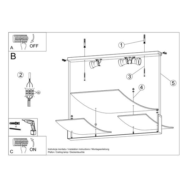 Plafon CELIA biały zdjęcie 5