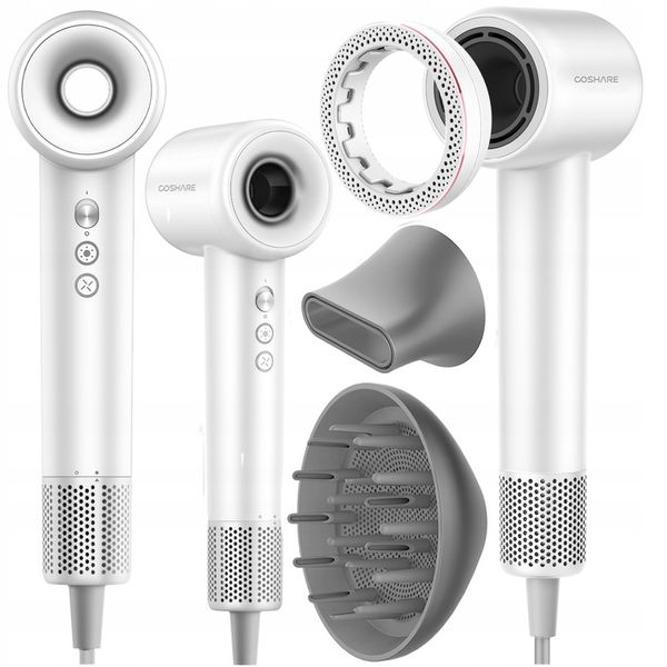 Mocna Suszarka do Włosów COSHARE EssenceRing SuperFlow1 PRO Jonizacja 1600W zdjęcie 9