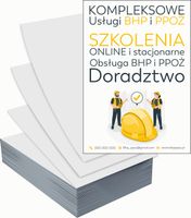 Ulotki A5 reklamowe firmowe 5000szt projekt w cenie KOMPLEKSOWE USŁUGI BHP