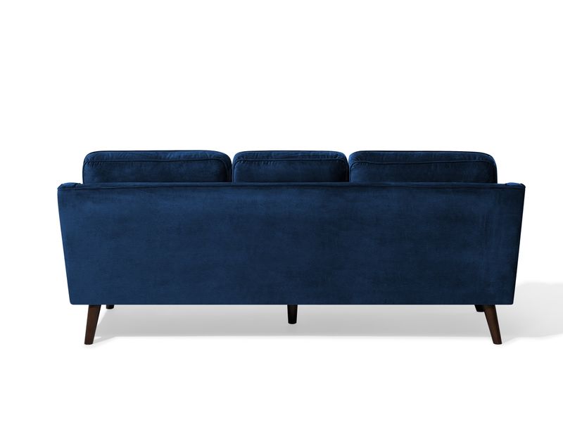 Sofa 3-osobowa welurowa niebieska LOKKA zdjęcie 5