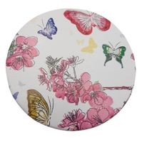 Eleganckie lusterko kieszonkowe 7,3 cm podwójne motylki wielokolorowe