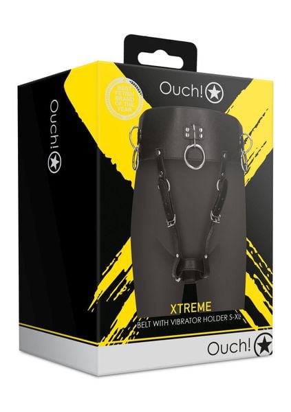 Belt With Vibrator Holder - Black zdjęcie 2