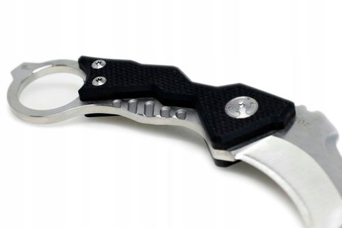 Karambit taktyczny nóż stal D2 etui EDC Q Pazur na Arena.pl