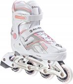 Rolki RAVEN Pulse White/Pink 33-36 Kauczuk
