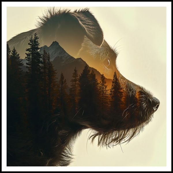 Plakat 100x100cm Psi Duch Lasu zdjęcie 3