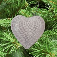 Bombki - Serduszka szydełkowe na akrylu Robione ręcznie