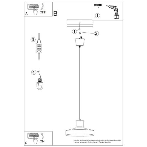 Lampa wisząca BILO czarna na Arena.pl
