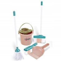 Zestaw Dzieci do sprzątania Miotła Zmiotka Mop Wiadro 7w1 ABS (W091)