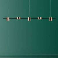 LAMPA wisząca REMDAL PND-16374-5-BK-4K Italux modernistyczna OPRAWA LED 30W 3000K metalowe sticks czarne
