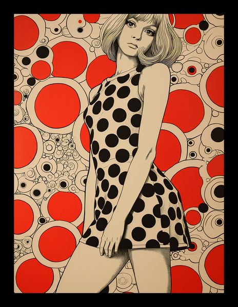 Plakat 15x20cm Czerwone Kropki zdjęcie 2