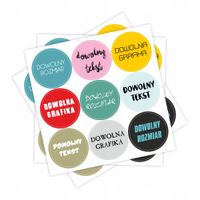 Naklejki z LOGO ETYKIETY REKLAMOWE z twoim dowolnym nadrukiem 5x5 160 szt.