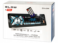 RADIO SAMOCHODOWE BLUETOOTH 1-DIN USB AUX SD PILOT MIKROFON BATERIA ZESTAW