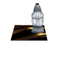 SZKLANA PODSTAWKA POD ZNICZE Z DEDYKACJĄ 40x40cm Wstęgi 326h