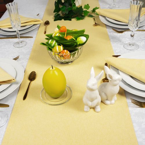 Bieżnik Lniany Żółty Bieżnik Lniany Żółty 220cm na Arena.pl