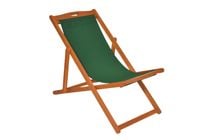 Rattanland - Leżak premium (zieleń) z drewna eukaliptusowego (FCS)