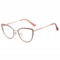 OKULARY ZERÓWKI Z FILTREM BLUE LIGHT DO KOMPUTERA OCHRONNE DAMSKIE KOCIE +