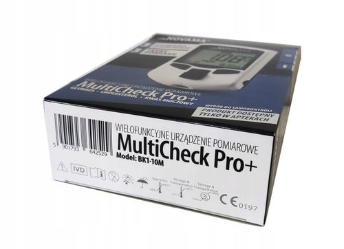 GLUKOMETR 3W1 NOVAMA MULTICHECK PRO+ GLUKOZA CHOLESTEROL KWAS MOCZOWY na Arena.pl