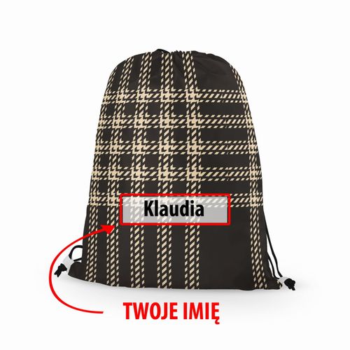 WORKO-PLECAK z Twoim imieniem Brązowa krata VII 033 na Arena.pl