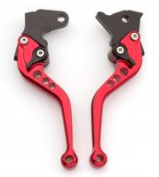 KRÓTKIE KLAMKI CNC SPRZĘGŁO HAMULEC YAMAHA KAWASAKI HONDA SUZUKI CZERWONE