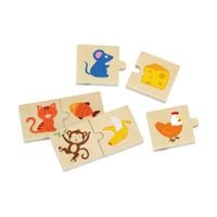 ZABAWNA UKŁADANKA ZWIERZĘTA  DREWNIANE PUZZLE