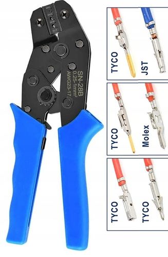 ZACISKARKA PRASKA DO KONEKTORÓW SAMOCHODOWYCH TYCO JST SN-28B 0,25-1 MM2 na Arena.pl