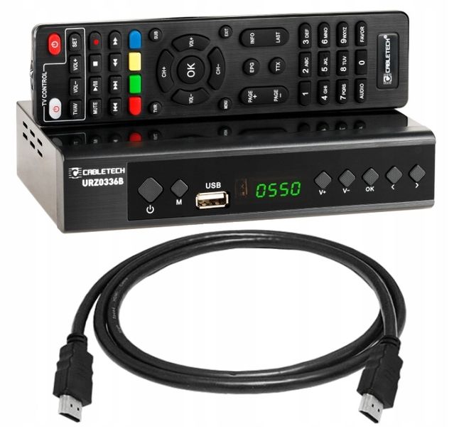 Tuner DVB-T2 DVB-C Hevc H.265 10bit dekoder tv naziemnej Cabletech zdjęcie 12