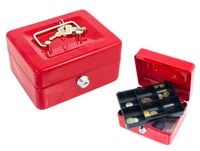 METALOWA KASETKA NA PIENIĄDZE SEJF KLUCZE