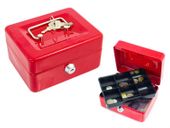 METALOWA KASETKA NA PIENIĄDZE SEJF KLUCZE