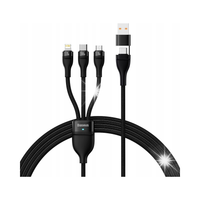 KABEL PRZEWÓD 4W1 USB+USB-C DO USB-C / IPHONE LIGHTNING / MICRO USB 1.2M -