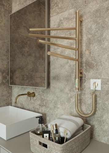 ELNA Grzejnik łazienkowy elektryczny Wertykal 4 Gold RUCHOME PRZĘSŁA na Arena.pl