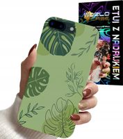 ETUI CASE DO IPHONE 7+ 8+ PLUS - LIŚCIE WZORY DLA KOBIET KWIATY RÓŻE