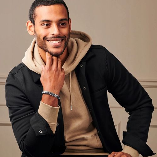 BRANSOLETKA MĘSKA SREBRNA PANCERKA GRUBA BRANSOLETA 15MM 96G GRAWER GRATIS na Arena.pl