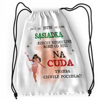 Plecak Dla Sąsiadki Sportowy Szkolny Worek Torba Z Nadrukiem Ze Zdjęciem