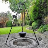 Kociołek żeliwny 10l z trójnogiem i kołowrotkiem ES-ER