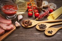 FOTOTAPETA kuchenna JEDZENIE PRZYPRAWY 380x256