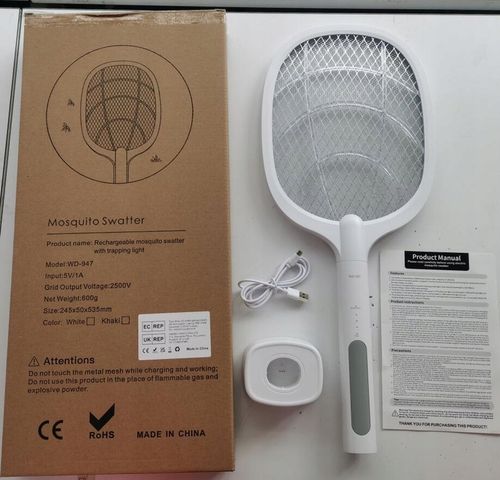 ELEKTRYCZNA ŁAPKA NA DUŻO OWADY PACKA NA KOMARY 3000V PALETKA OWADOBÓJCZA na Arena.pl