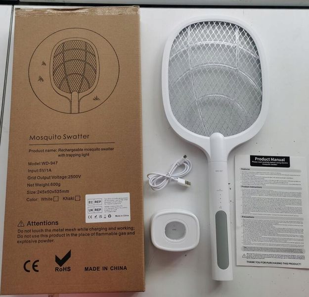 ELEKTRYCZNA ŁAPKA NA DUŻO OWADY PACKA NA KOMARY 3000V PALETKA OWADOBÓJCZA zdjęcie 5