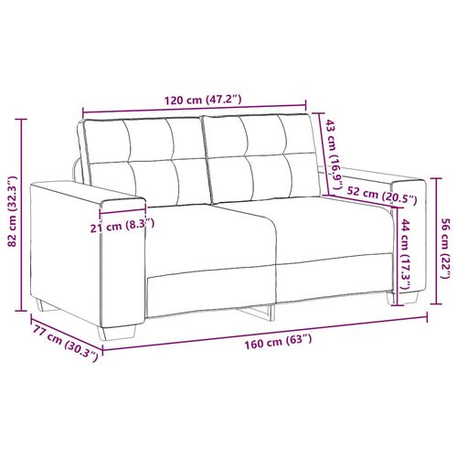 Sofa dwuosobowa, różowa, 120 cm, aksamit na Arena.pl