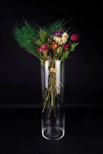 Wazon Szklany Cylinder Tuba h50 d10 na Arena.pl