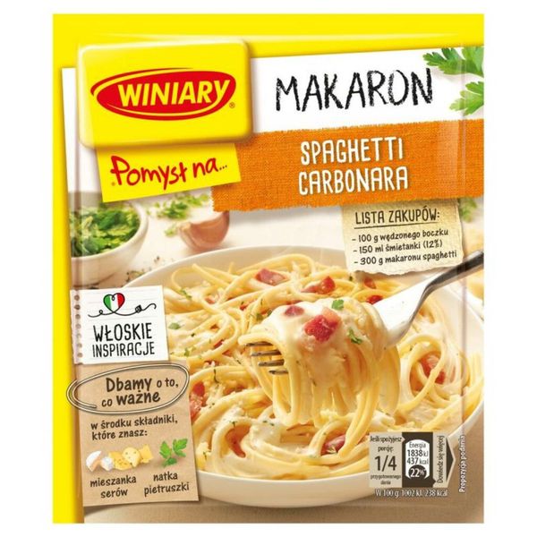 WINIARY Pomysł_Spaghetti Carbonara 34g zdjęcie 1