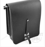 Raportówka skórzana duża czarna Garbacz