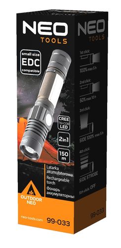 latarka akumulatorowa usb 800 lm 2 w 1 cree t6 led - t n99-033 na Arena.pl