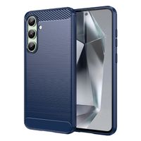 Etui silikonowe do Samsung Galaxy S24 FE Carbon Case - niebieski