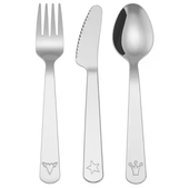 Komplet sztućców dla dzieci 3 szt IKEA FABLER stal nierdzewna