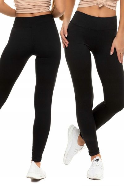 MORAJ Legginsy długie getry damskie kryjące WYSOKI STAN - czarne L/XL zdjęcie 7