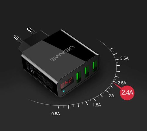 Inteligentna ładowarka USAMS LCD 3xUSB 15W 3A na Arena.pl