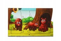 Drewniana EKO kolorowa układanka dla dzieci Zabawka PUZZLE 12 el.