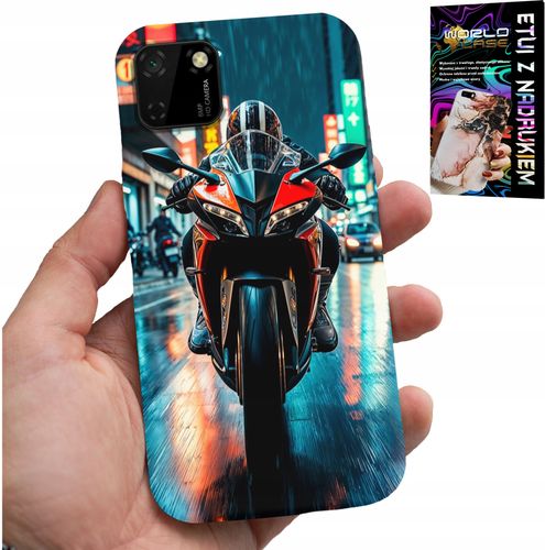 ETUI DO HUAWEI Y5P - MOTOR, MOTOCYKLE JEDNOŚLAD WZORY + SZKŁO na Arena.pl