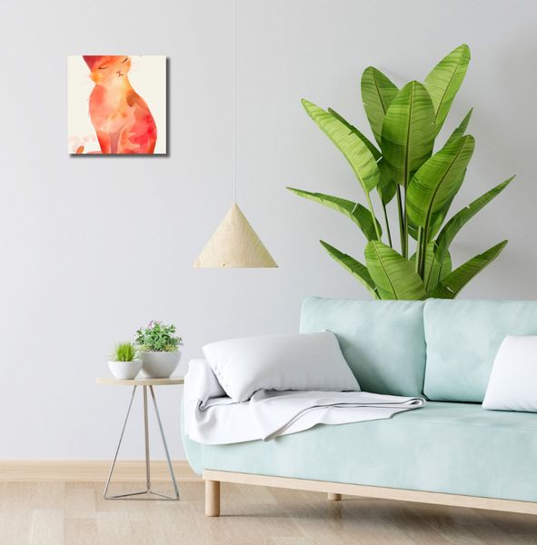 Obraz 30x30cm Akwarelowy Kot zdjęcie 2